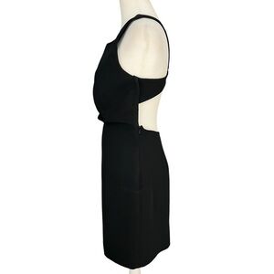 ANDREA POLIZZI for REX LESTER Open Back Mini Dress Black Date Night LBD Size 4